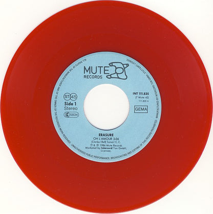 Erasure : Oh L'Amour (7", Single, Red)