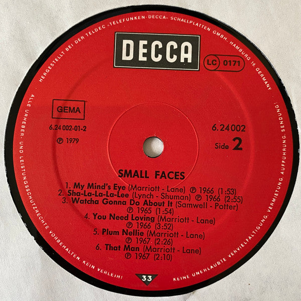 Small Faces : Profile (LP, Comp, Red)