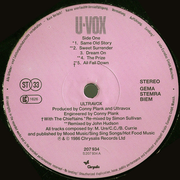 Ultravox : U-Vox (LP, Album)