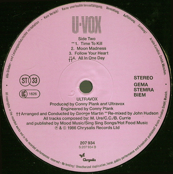 Ultravox : U-Vox (LP, Album)