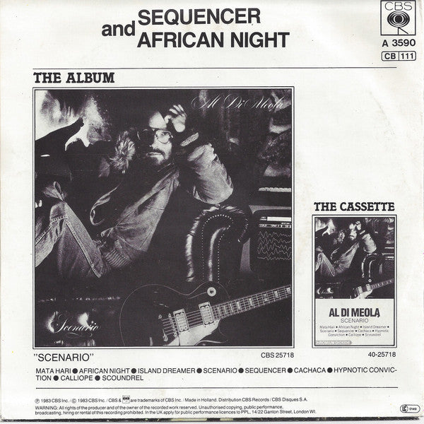 Al Di Meola : Sequencer (7", Single)