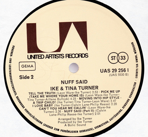 Ike & Tina* : 'Nuff Said (LP, Album, S/Edition)