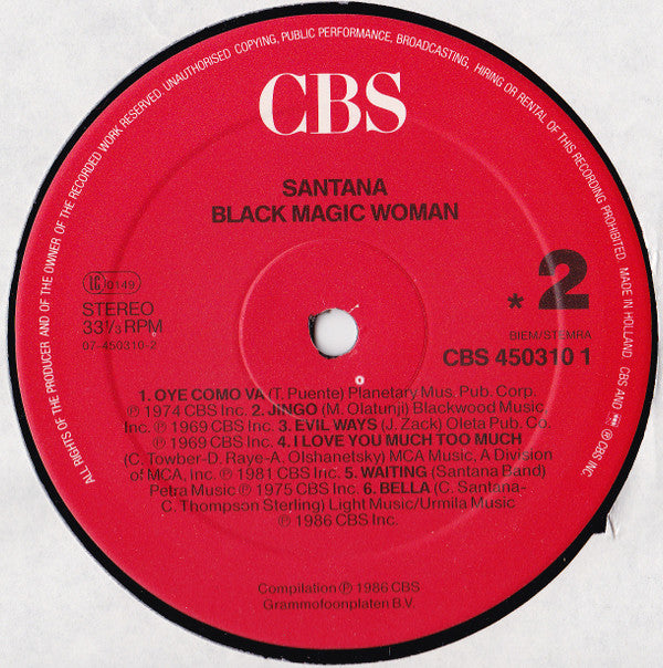 Santana : Black Magic Woman (2xLP, Comp)