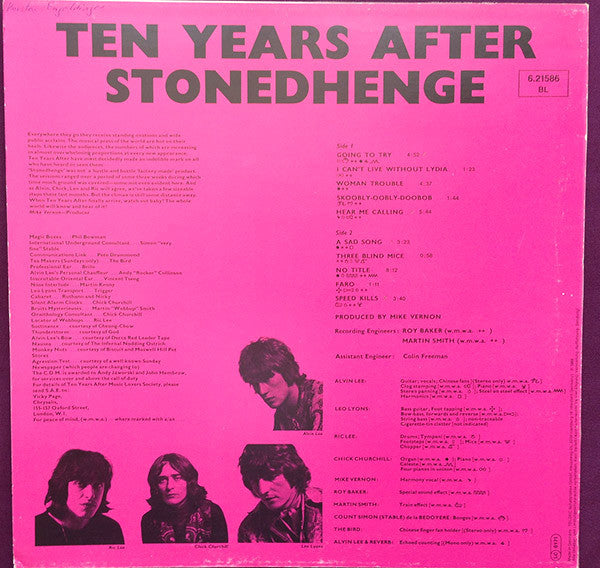 Ten Years After : Stonedhenge (LP, Album, RE)
