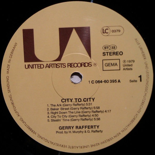 Gerry Rafferty : City To City (LP, Album)