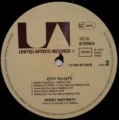 Gerry Rafferty : City To City (LP, Album)