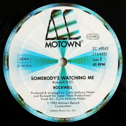 Rockwell : Somebody's Watching Me (12", Maxi)