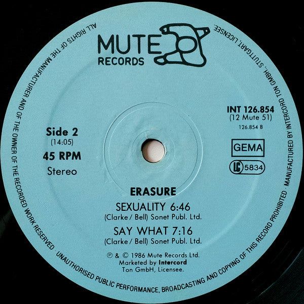 Erasure : Sometimes (12", Maxi)