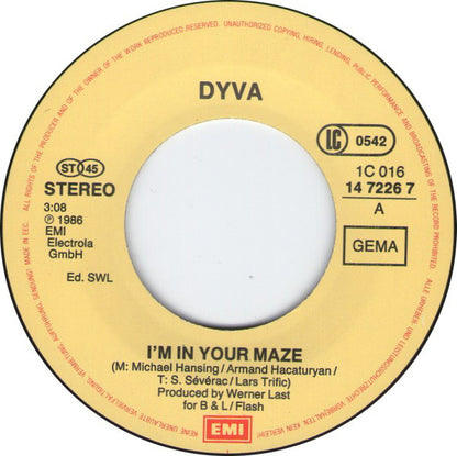 Dyva (3) : I'm In Your Maze (7", Single)