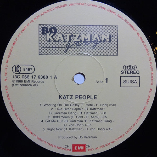 Bo Katzman Gang : Katz People (LP, Album)