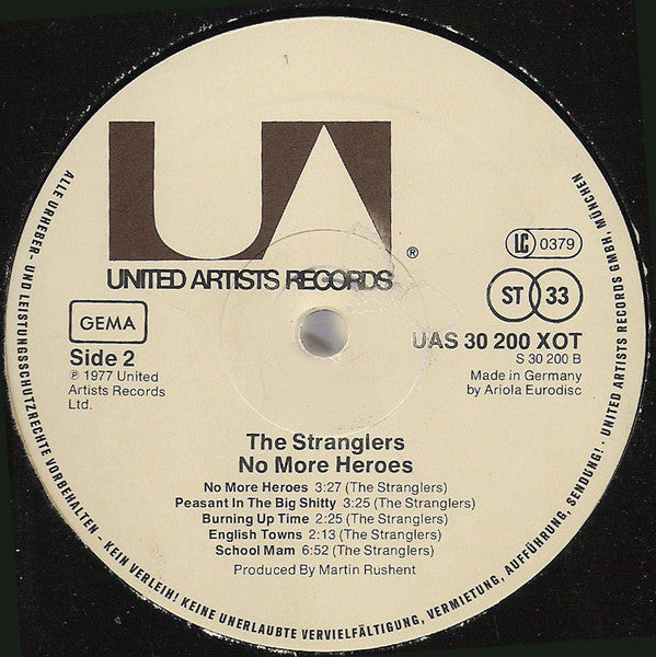 The Stranglers : No More Heroes (LP, Album)