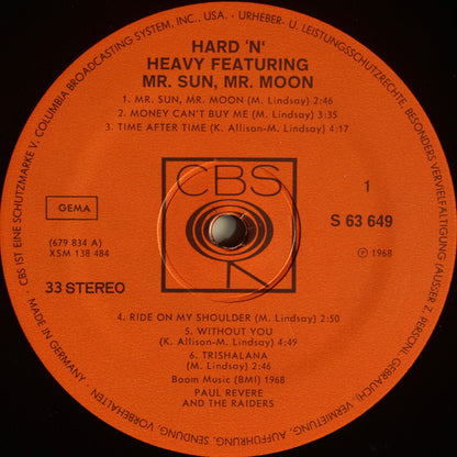 Paul Revere & The Raiders Featuring Mark Lindsay* : Hard 'N' Heavy (With Marshmallow) (LP, Album)