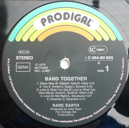 Rare Earth : Band Together (LP, Album)