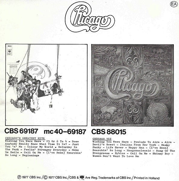 Chicago (2) : Wishing You Were Here (7", Single)