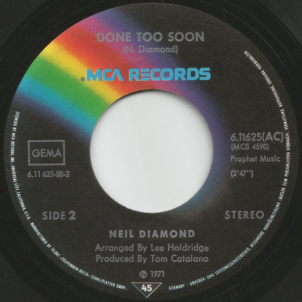 Neil Diamond : I Am... I Said (7", Single, RE)