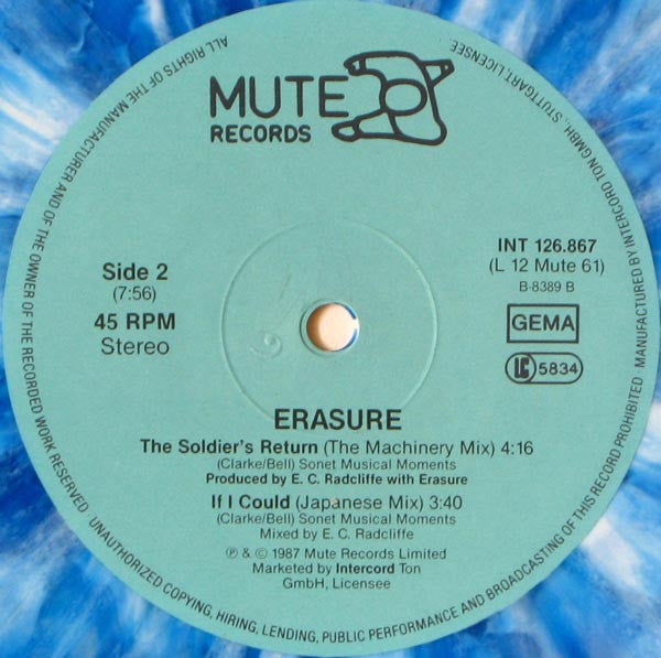 Erasure : Victim Of Love (Limited Edition Remix) (12", Maxi, Ltd, Blu)