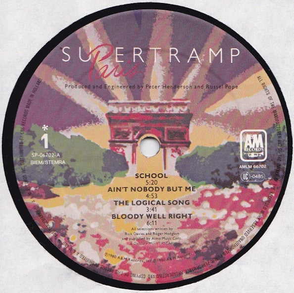 Supertramp : Paris (2xLP, Album)