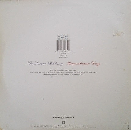 The Dream Academy : Remembrance Days (LP, Album)