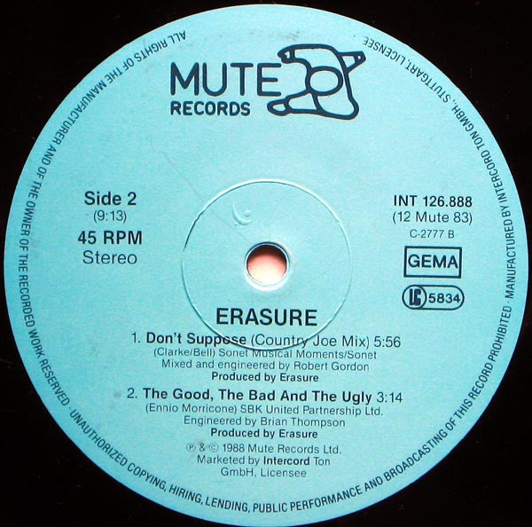 Erasure : Chains Of Love (The Foghorn Mix) (12", Maxi)