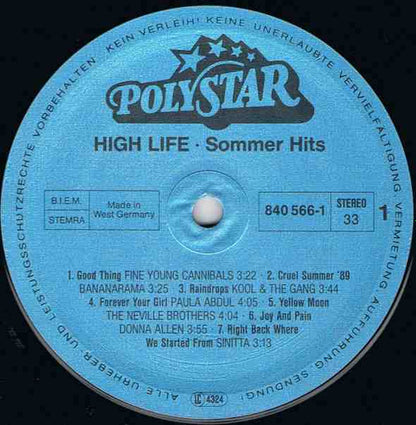 Various : High Life Sommer Hits (2xLP, Comp)