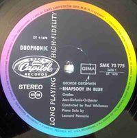 Paul Whiteman Conducts George Gershwin / Piano Soloist Leonard Pennario : Rhapsody In Blue / An American In Paris (LP, Comp, RE)
