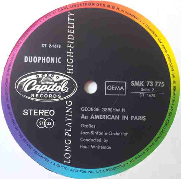 Paul Whiteman Conducts George Gershwin / Piano Soloist Leonard Pennario : Rhapsody In Blue / An American In Paris (LP, Comp, RE)