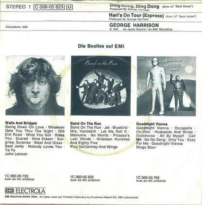 George Harrison : Ding Dong, Ding Dong (7", Single)