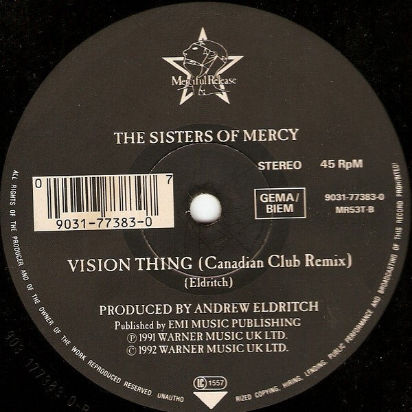 The Sisters Of Mercy : Temple Of Love (1992) (12", Single)