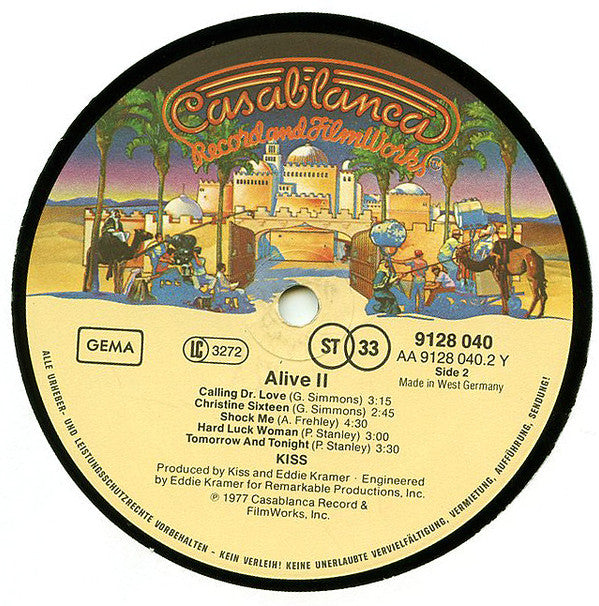 Kiss : Alive II (2xLP, Album, RE, Gat)
