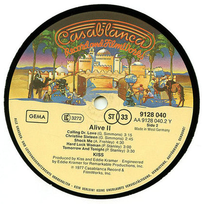 Kiss : Alive II (2xLP, Album, RE, Gat)