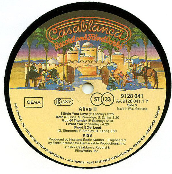 Kiss : Alive II (2xLP, Album, RE, Gat)