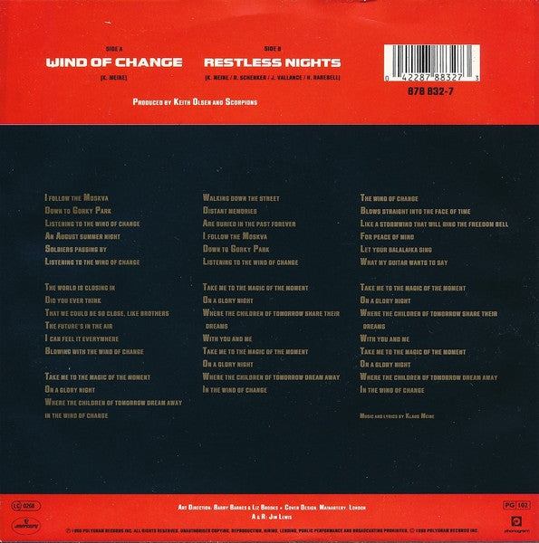 Scorpions : Wind Of Change (7", Single)