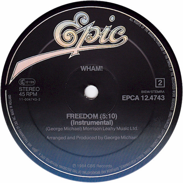 Wham! : Freedom (Long Version) (12", Maxi)