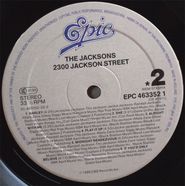 The Jacksons : 2300 Jackson Street (LP, Album)