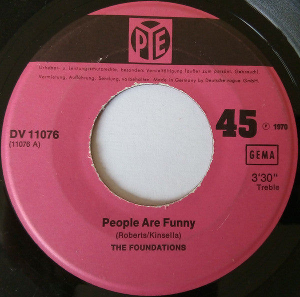 The Foundations : People Are Funny (7", Single)