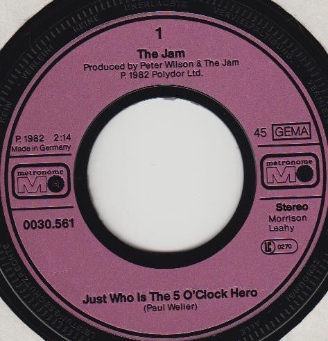 The Jam : Just Who Is The 5 O'Clock Hero / The Great Depression (7", Single)