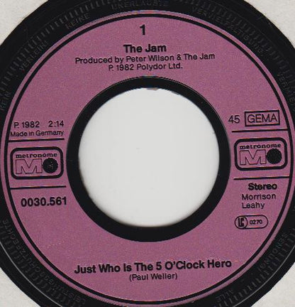 The Jam : Just Who Is The 5 O'Clock Hero / The Great Depression (7", Single)