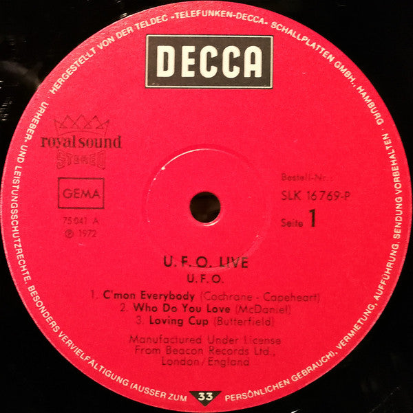 UFO (5) : Live (LP, Album, Gat)