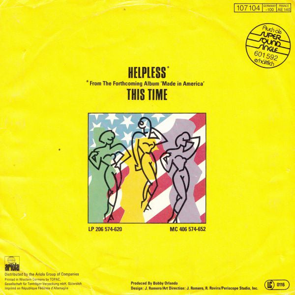 The Flirts : Helpless (You Took My Love) (7", Single)