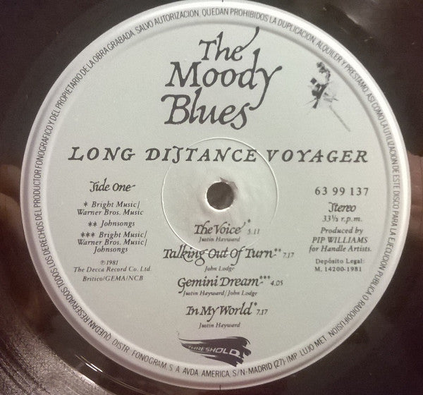 The Moody Blues : Long Distance Voyager (LP, Album, Gat)