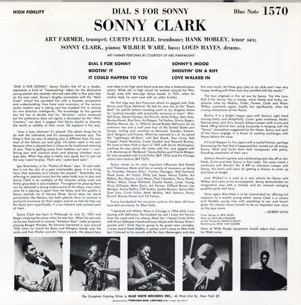 Sonny Clark : Dial "S" For Sonny (LP, Album, Mono, Ltd, RE)