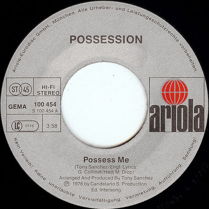 Possession (4) : Possess Me (7", Single, RE)