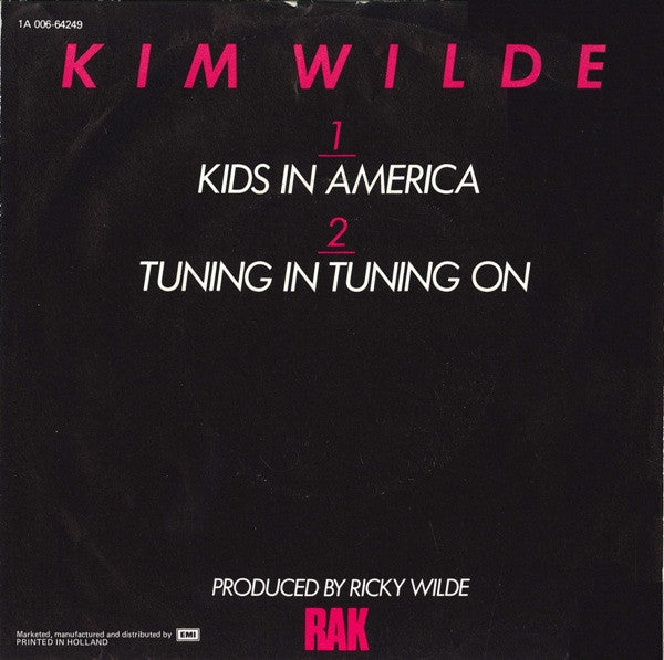 Kim Wilde : Kids In America (7", Single)