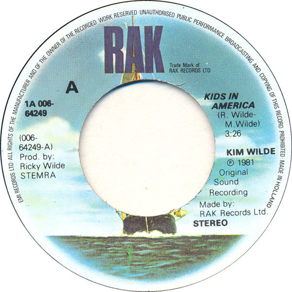 Kim Wilde : Kids In America (7", Single)