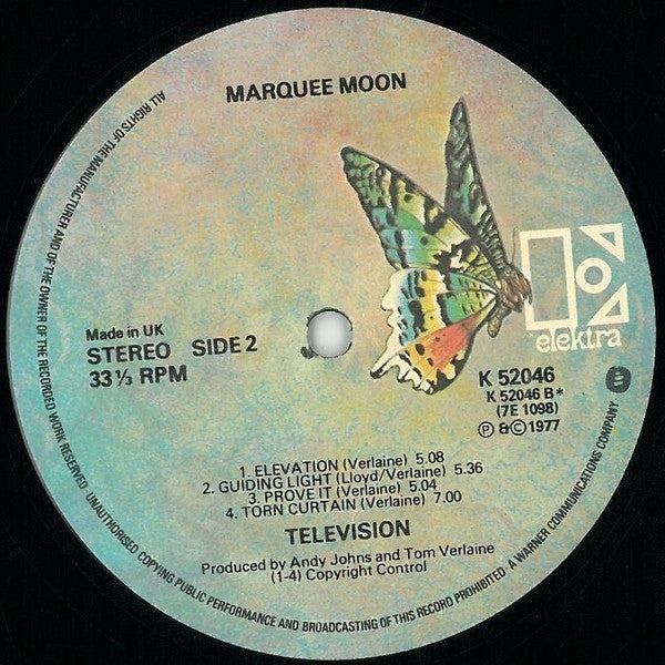 Television : Marquee Moon (LP, Album)