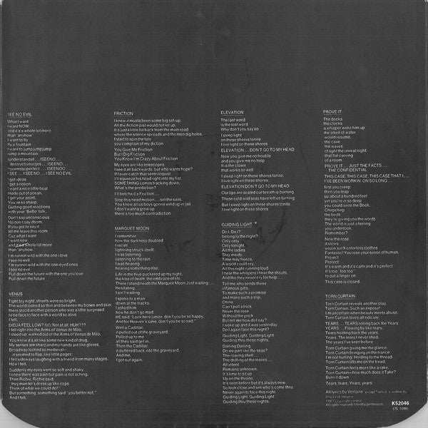 Television : Marquee Moon (LP, Album)
