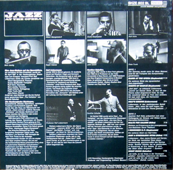 Various : Jazz At The Opera (LP, Album, S/Edition)