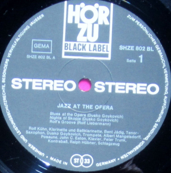 Various : Jazz At The Opera (LP, Album, S/Edition)