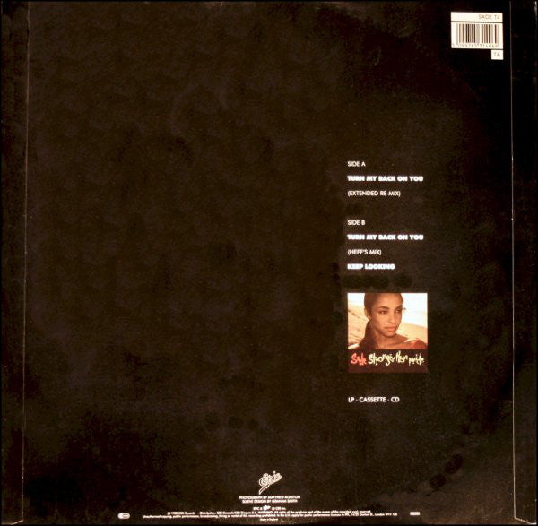 Sade : Turn My Back On You (12")