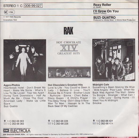 Suzi Quatro : Roxy Roller (7", Single)